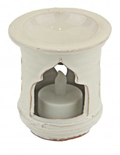 Diffuseur de parfum en céramique blanc, forme haute 2