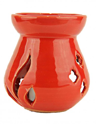 Red ceramic fragrance diffuser, rounded shape