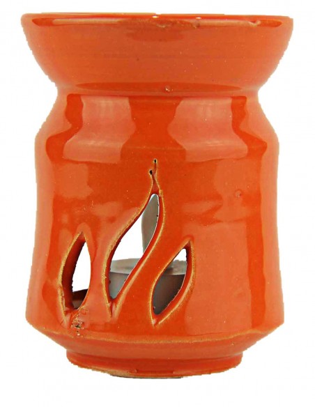 Orange ceramic fragrance diffuser, tall shape