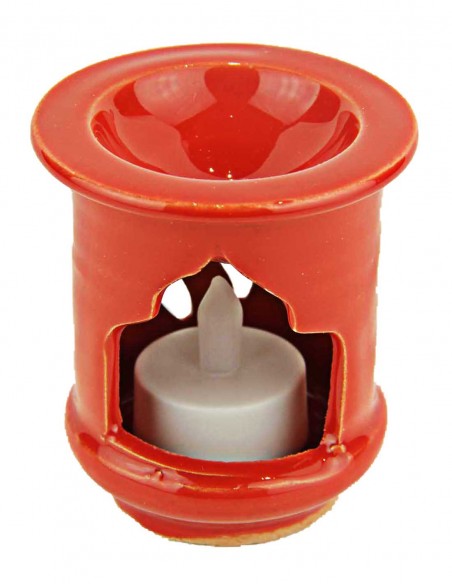 Diffuseur de parfum en céramique rouge, forme droite