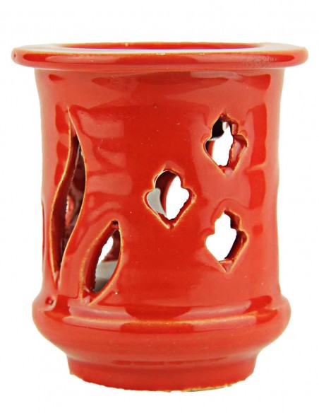 Red ceramic fragrance diffuser, straight shape