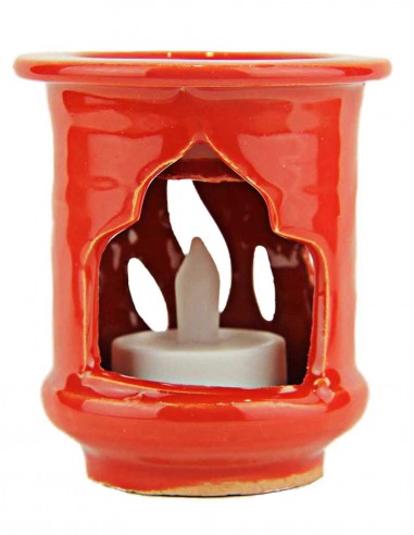 Diffuseur de parfum en céramique rouge, forme...