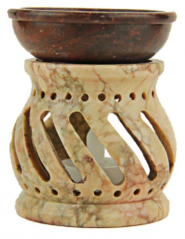 Diffuseur de parfum beige marbré