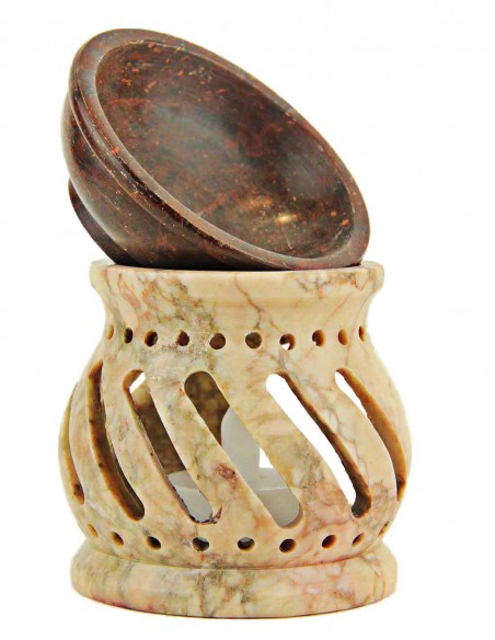 Diffuseur de parfum beige marbré