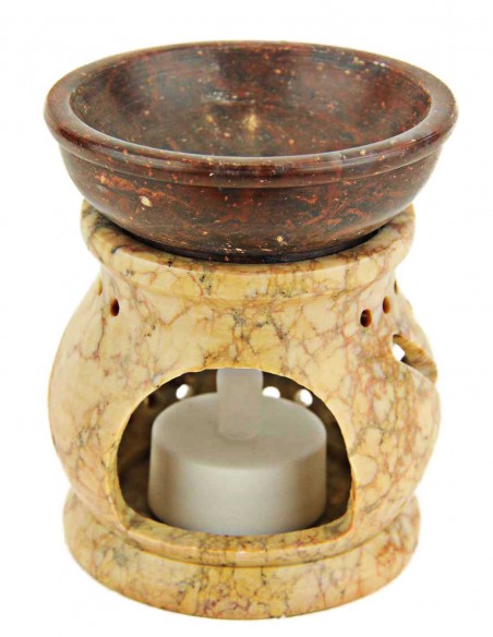 Diffuseur de parfum beige marbré