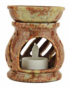 Diffuseur de parfum brun rosé marbré