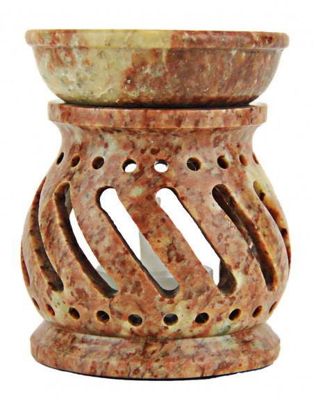 Marbled pinkish-brown fragrance diffuser