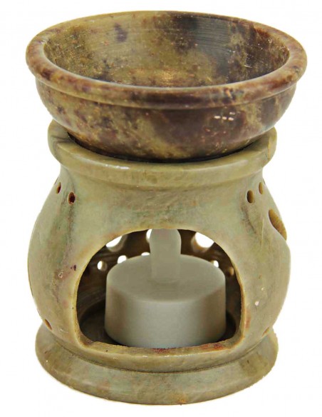 Diffuseur de parfum vert-gris marbré