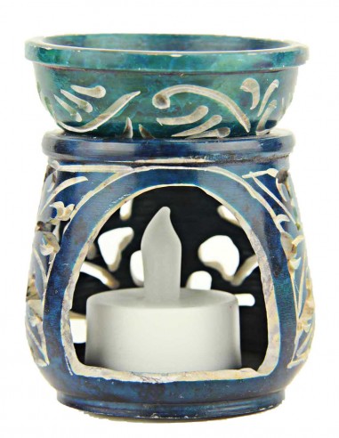 Blue and turquoise fragrance diffuser with...