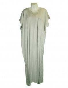 Djellaba pour homme gris clair à rayures