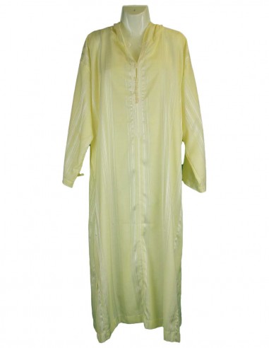 Men's cream djellaba, long sleeves, model B