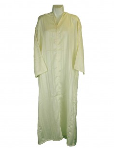 Djellaba pour homme crème à manches longues, modèle C