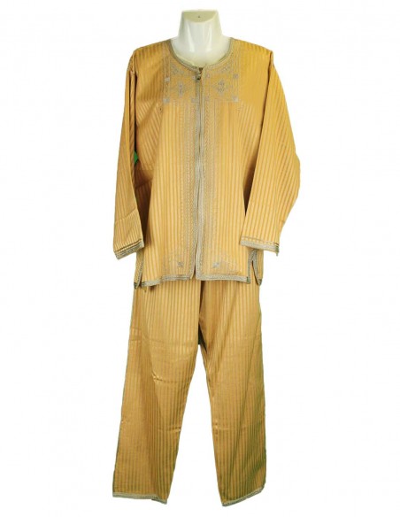 Moroccan jabador, mustard striped