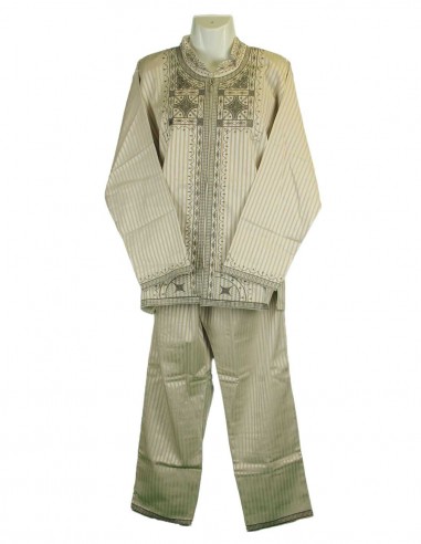 Moroccan jabador, light beige with matching...
