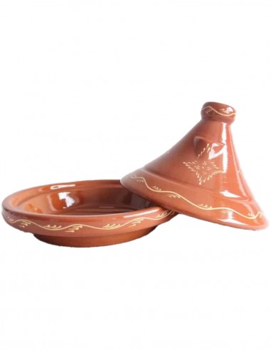 Tajine marocain pour la cuisine, originaire du Maroc, pour 1-2 personne,  diamètre de 26 cm, fabriqué à la main au Maroc, fabriqué à la main à
