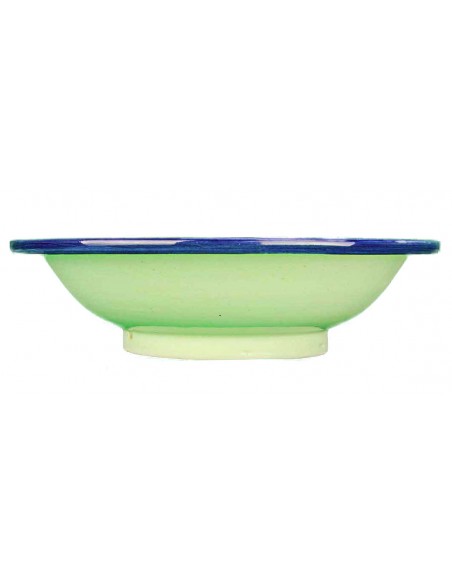 Moroccan Fez plate in blue and white with arabesques, 7.75 in