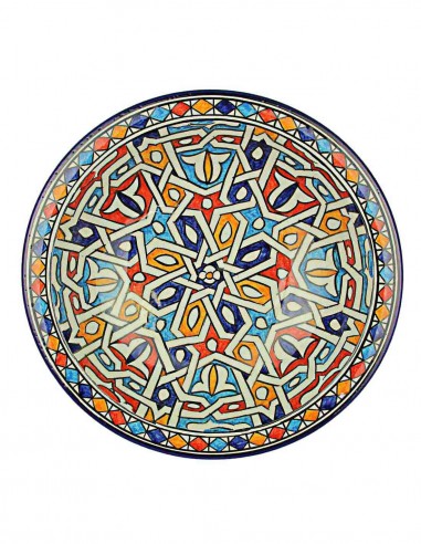 Assiette marocaine de Fès à étoile à huit...