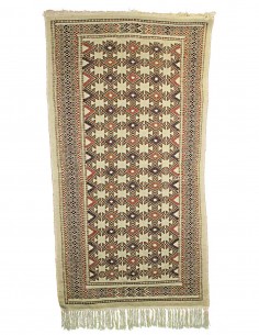 Mergoum wool rug in cream with small Berber motifs, 30 x...
