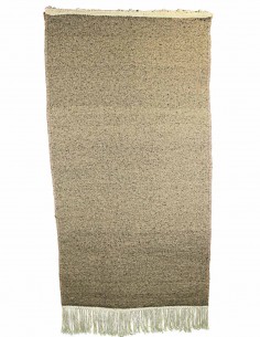 Tapis mergoum en laine gris-beige chiné uni, 29 x 57 po