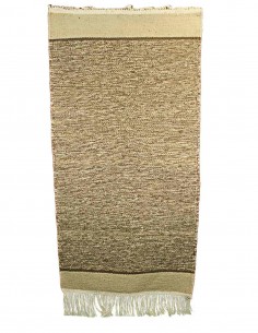 Mergoum wool rug in plain heather brown, 28 x 56 in