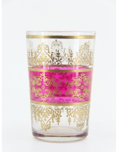 Tea glass pink pattern