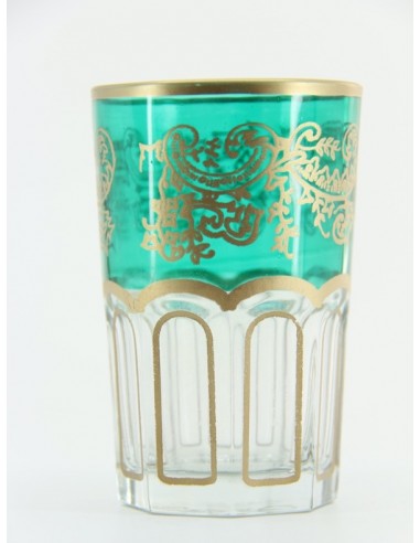 Verre à thé marocain – Vert émeraude, base à...